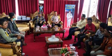 Laksanakan Sinergitas Pemilu Damai, Kapolres Donggala Silaturrahmi ke Ruang Kerja Bupati