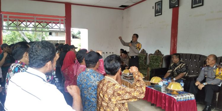 Ragam Sosialisasi Dukung Pemilu Damai, Kapolres sambangi Masyarakat Lalundu Kampung
