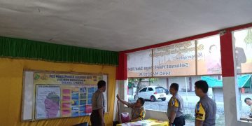 Cek Kesiapan Personel, Kabag Ops Polres Donggala Kontrol Pos Pam