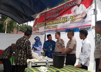 Peringati HUT Bhayangkara Polres Donggala Gelar Lomba Mengurus Jenazah